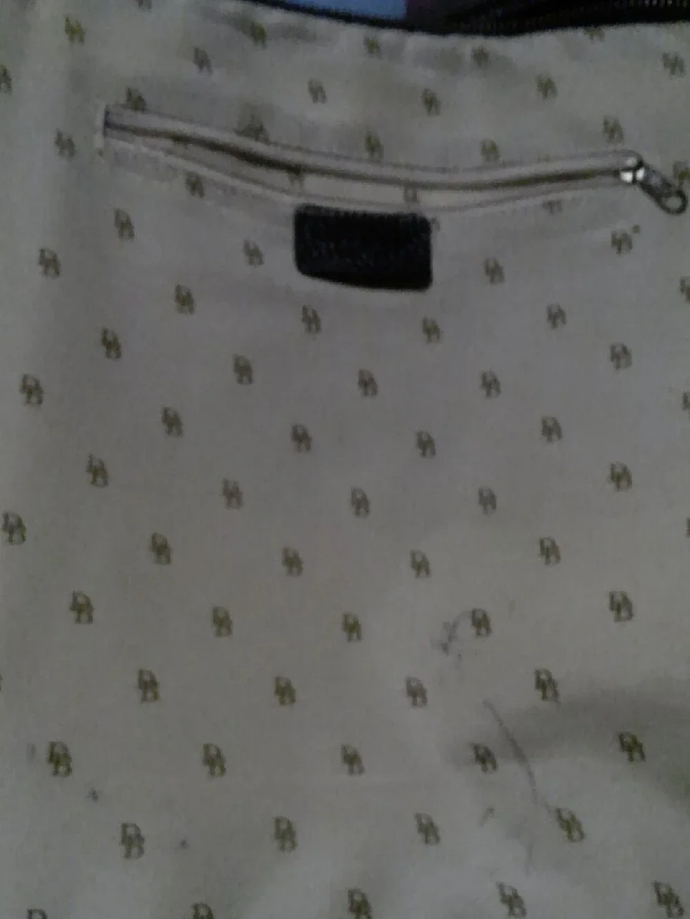 Dooney And Bourke Monogram Canvas Tote Bag in Cream and Black